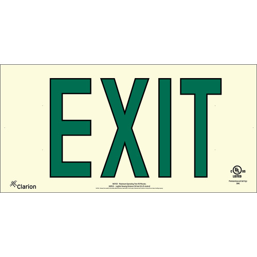 Series 400 UL 924 PVC Exit Sign - Green Letters (UL431)