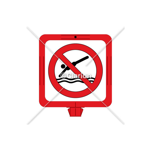 No Diving Sign (WSS1603-34f) )