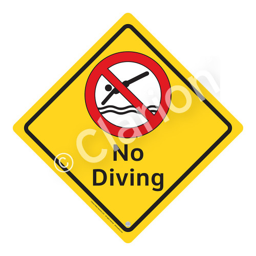No Diving Sign (WSS2103-02a-e) )