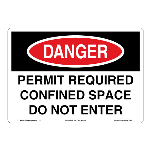 Danger/Permit Required Sign (OS1007DH-)