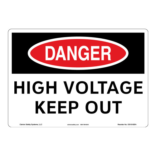 Danger/High Voltage Sign (OS1010DH-)