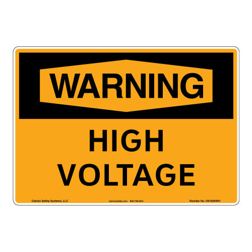 Warning/High Voltage Sign (OS1020WH-)