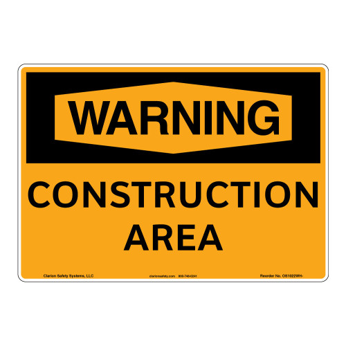 Warning/Construction Area Sign (OS1022WH-)
