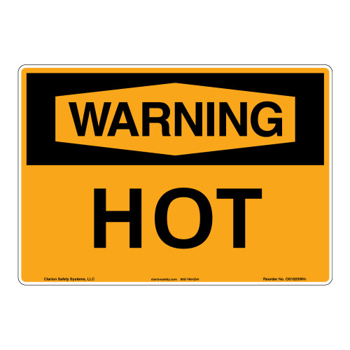 Warning/Hot Sign (OS1025WH-)