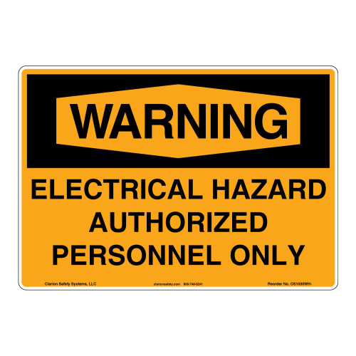 Warning/Electrical Hazard Sign (OS1030WH-)