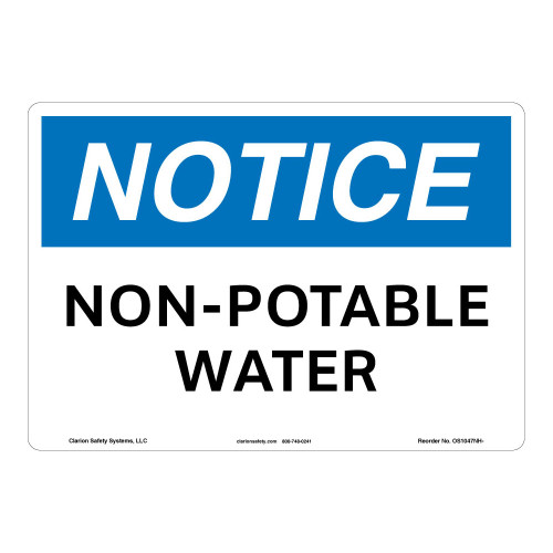 Notice/Non-Potable Water Sign (OS1047NH-)