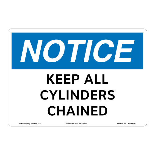 Notice/Keep All Cylinders Sign (OS1060NH-)