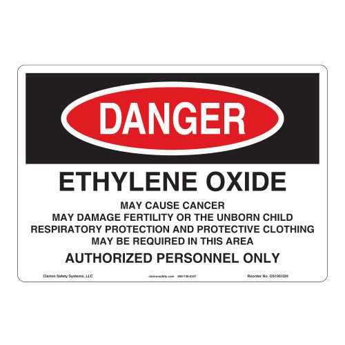 Danger/Ethylene Oxide Sign (OS1061DH-)
