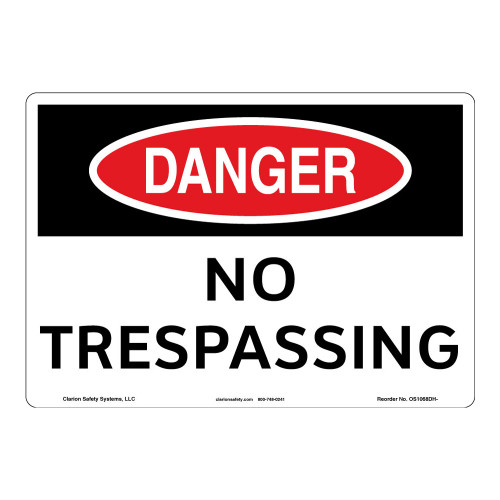 Danger/No Trespassing Sign (OS1068DH-)