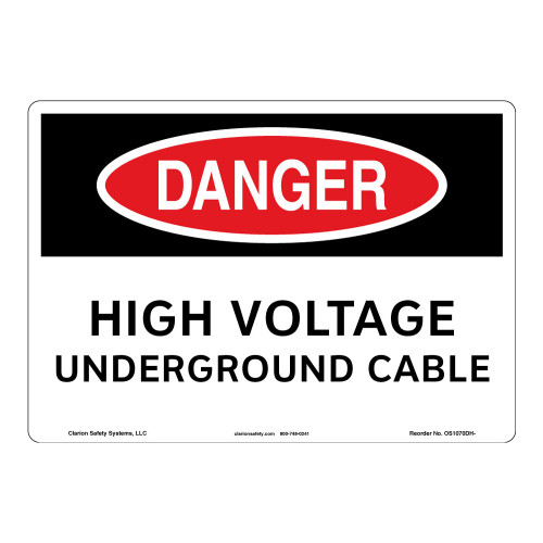 Danger/High Voltage Sign (OS1070DH-)