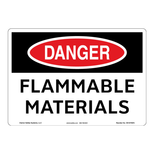 Danger/Flammable Materials Sign (OS1075DH-)