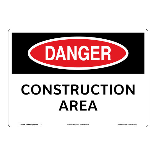 Danger/Construction Area Sign (OS1097DH-)