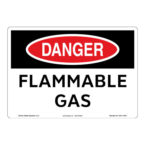 Danger/Flammable Gas Sign (OS1111DH-)