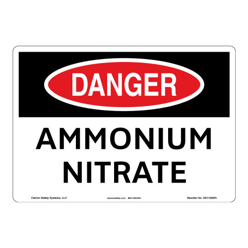 Danger/Ammonium Nitrate Sign (OS1122DH-)