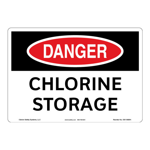 Danger/Chlorine Storage Sign (OS1126DH-)