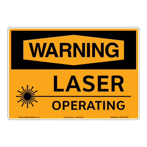 Warning/Laser Operating Sign (OS1131WH-)