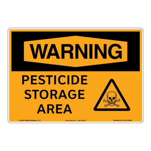 Warning/Pesticide Storage Area Sign (OS1132WH-)