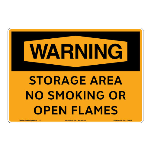 Warning/Storage Area Sign (OS1136WH-)