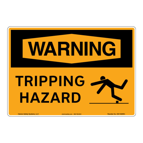 Warning/Tripping Hazard Sign (OS1150WH-)