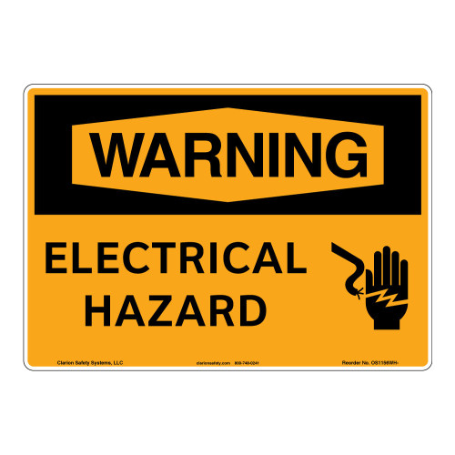 Warning/Electrical Hazard Sign (OS1156WH-)