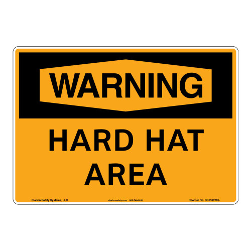 Warning/Hard Hat Area Sign (OS1166WH-)