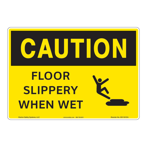 Caution/Slippery When Wet Sign (OS1181CH-)