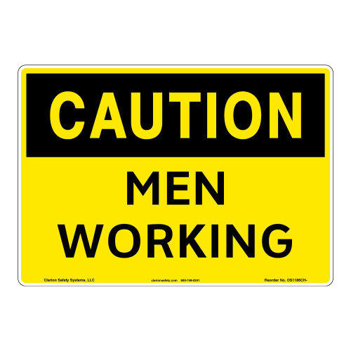 Caution/Men Working Sign (OS1186CH-)