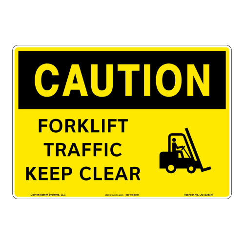 Caution/Forklift Traffic Sign (OS1208CH-)