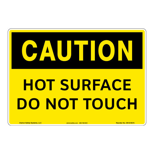 Caution/Hot Surface Sign (OS1218CH-)
