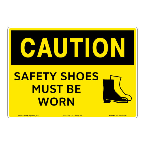 Caution/Safety Shoes Sign (OS1222CH-)