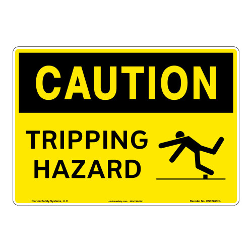 Caution/Tripping Hazard Sign (OS1226CH-)