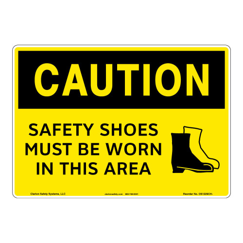 Caution/Safety Shoes Sign (OS1229CH-)