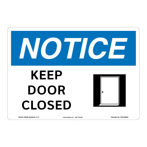 Notice/Keep Door Closed Sign (OS1249NH-)