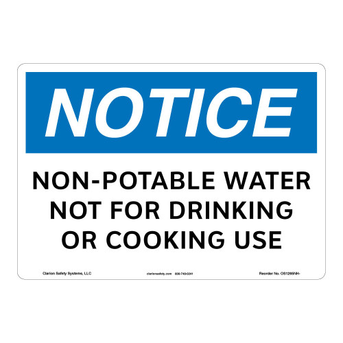 Notice/Non-Potable Water Sign (OS1265NH-)