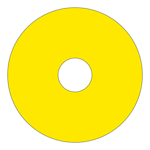 Emergency Stop (90mm Circle w/22.5mm Hole) Label (ES90-22.5B)