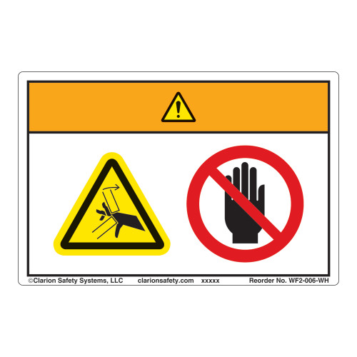 Warning/Crush Hazard Label (WF2-006-WH)