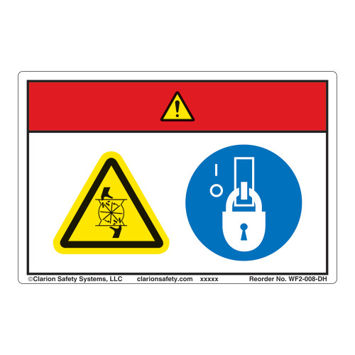 Danger/Rotating Blade Label (WF2-008-DH)