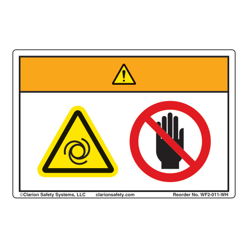 Warning/Equipment Starts Automatically Label (WF2-011-WH)