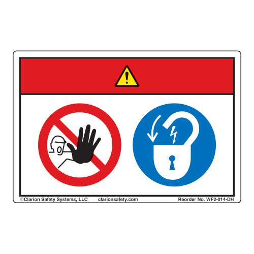 Danger/Equipment Starts Automatically Label (WF2-014-DH)
