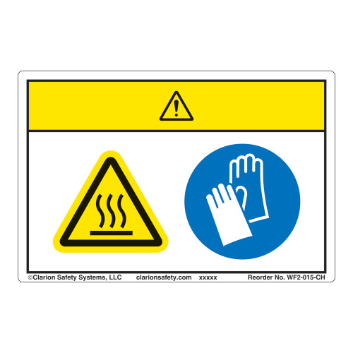 Caution/Hot Oven Label (WF2-015-CH)
