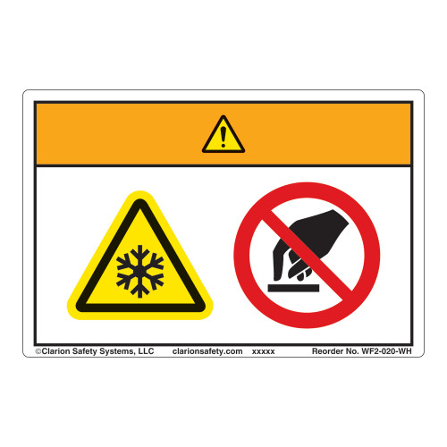 Warning/Extremely Cold Surface Label (WF2-020-WH)