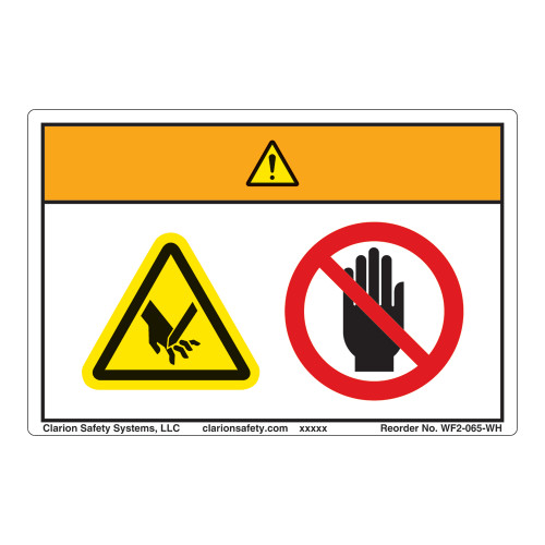 Warning/Blade Hazard Label (WF2-065-WH)