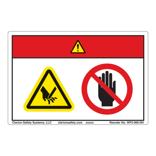 Danger/Blade Hazard Label (WF2-066-DH)