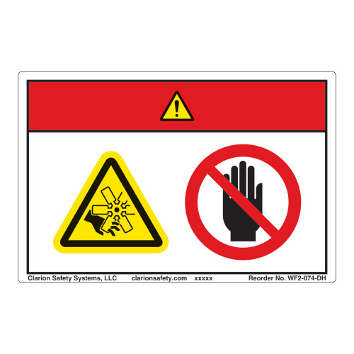 Danger/Rotating Fan Blade Label (WF2-074-DH)