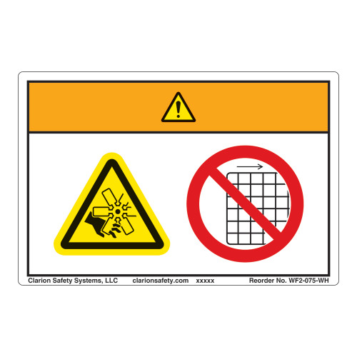 Warning/Rotating Fan Blade Label (WF2-075-WH)