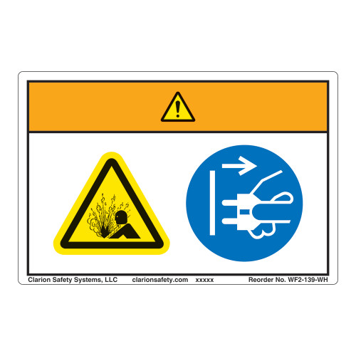 Warning/Pressurized Device Label (WF2-139-WH)