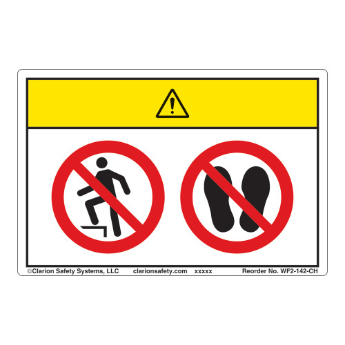 Caution/Do Not Step Label (WF2-142-CH)