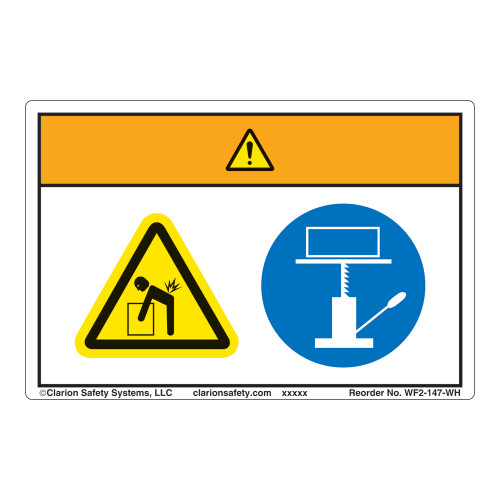 Warning/Lift Hazard Label (WF2-147-WH)