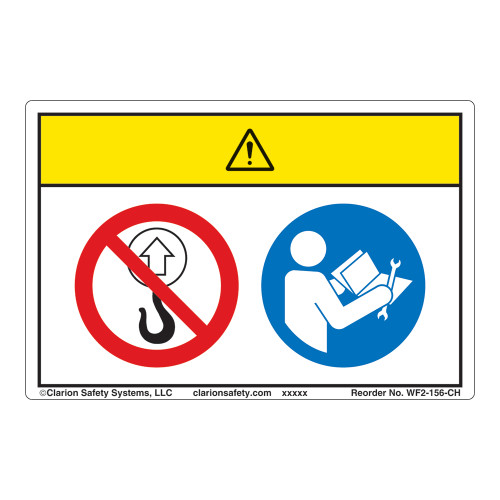 Caution/Not a Lift Point Label (WF2-156-CH)