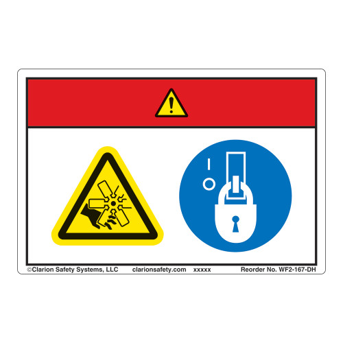 Danger/Rotating Blade Label (WF2-167-DH)